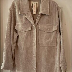 Ashley by 26 International Dusty Pink Jacket Shacket Corduroy XL